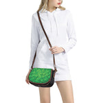Green Clover St. Patrick's Day Print Saddle Bag