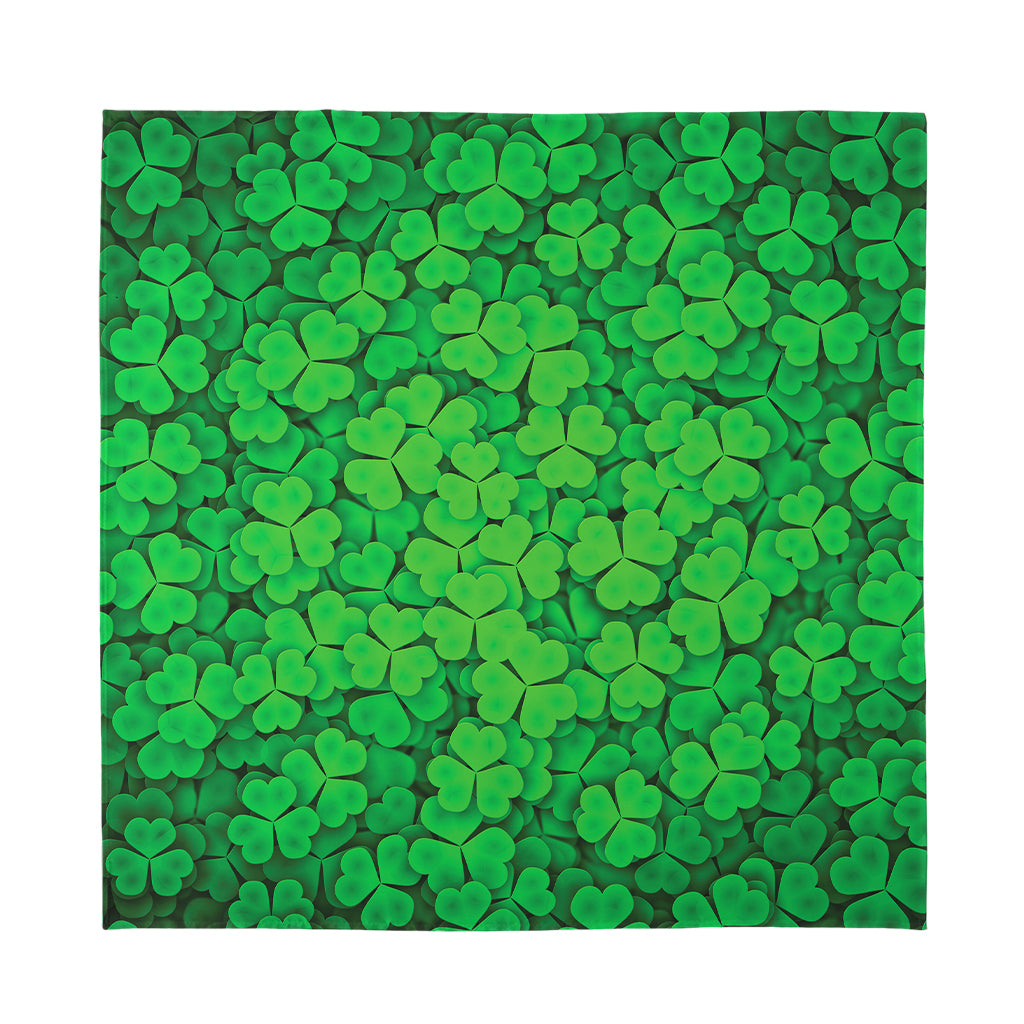Green Clover St. Patrick's Day Print Silk Bandana