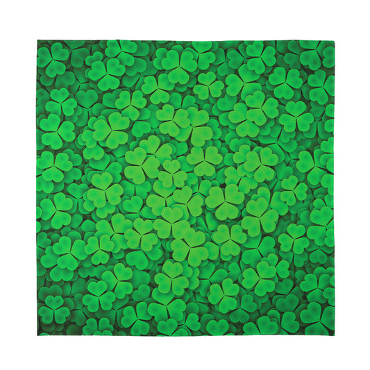 Green Clover St. Patrick's Day Print Silk Bandana