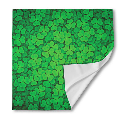 Green Clover St. Patrick's Day Print Silk Bandana