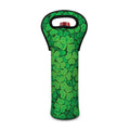 Green Clover St. Patrick's Day Print Single Neoprene Wine Tote