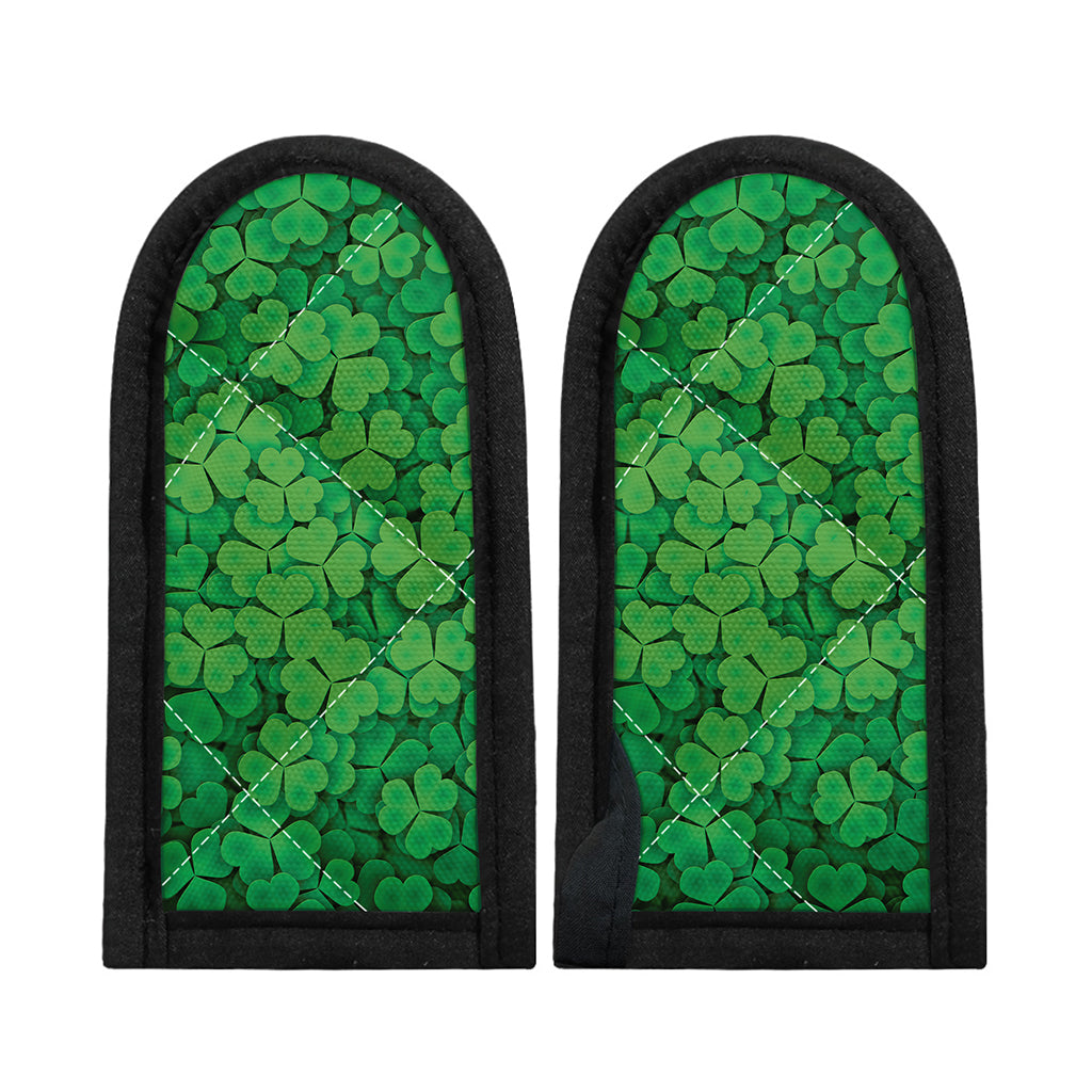 Green Clover St. Patrick's Day Print Skillet Handle Cover