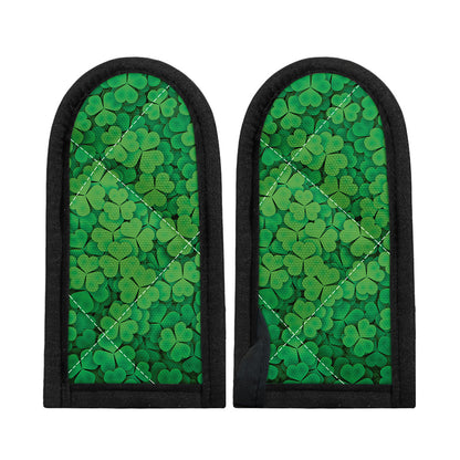 Green Clover St. Patrick's Day Print Skillet Handle Cover