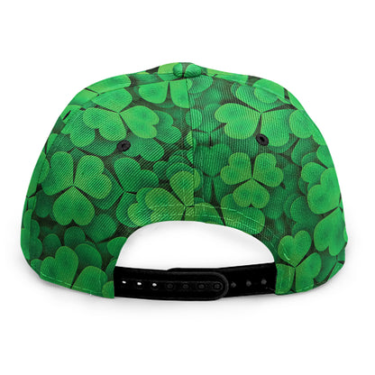 Green Clover St. Patrick's Day Print Snapback Cap