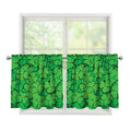 Green Clover St. Patrick's Day Print Tier Curtains