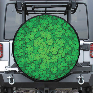 Green Clover St. Patrick's Day Print Tire Cover