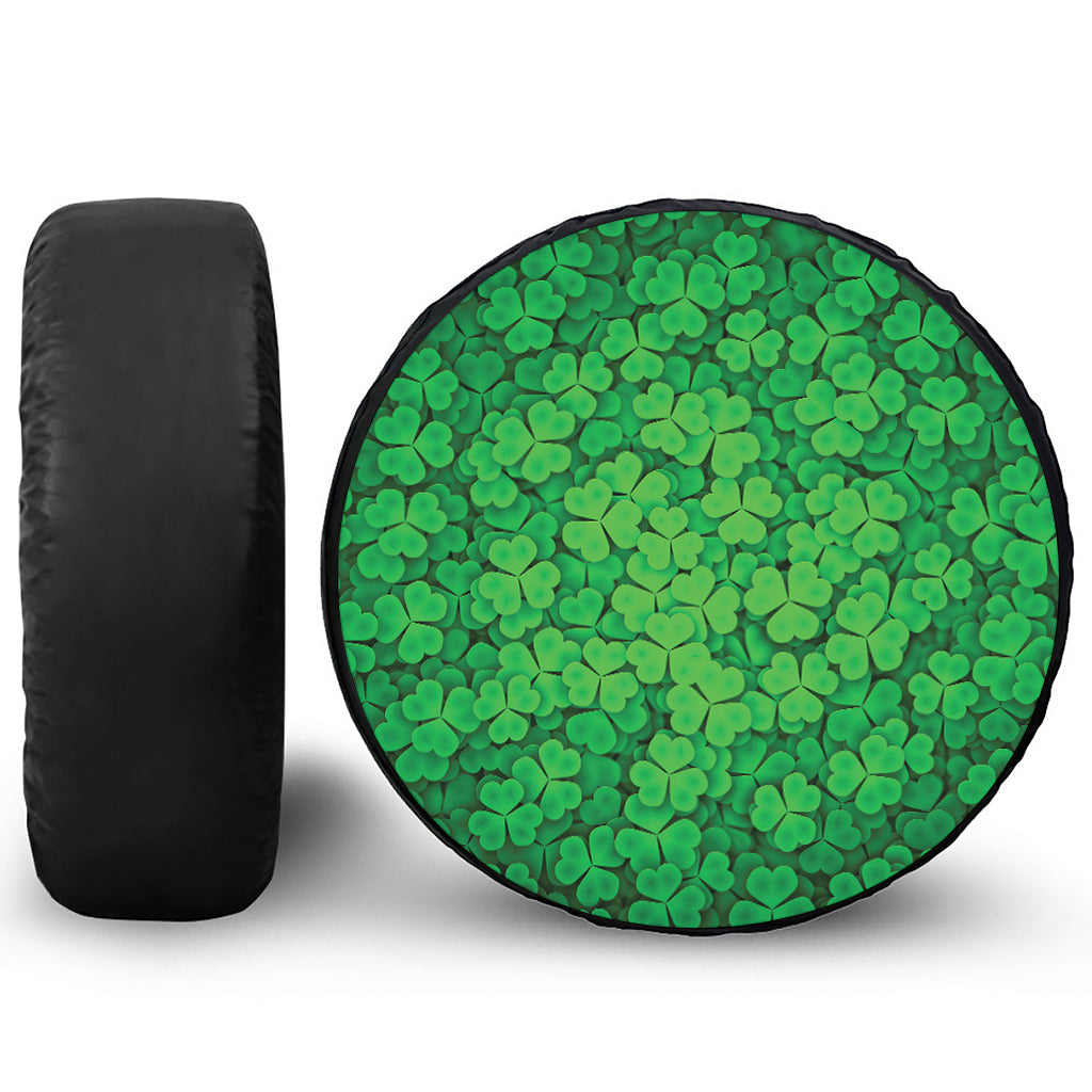 Green Clover St. Patrick's Day Print Tire Cover