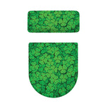 Green Clover St. Patrick's Day Print Toilet Lid And Tank Cover Set