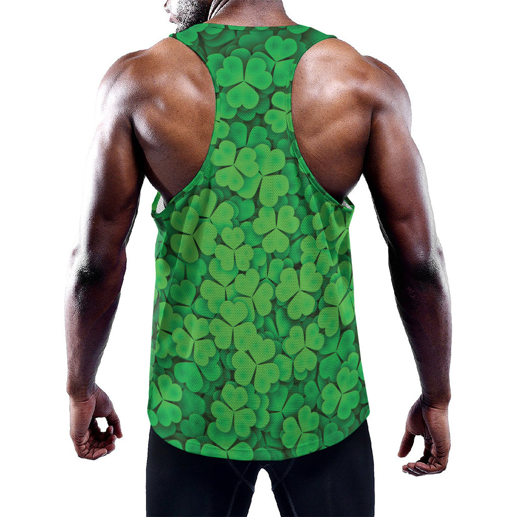 Green Clover St. Patrick's Day Print Training Tank Top