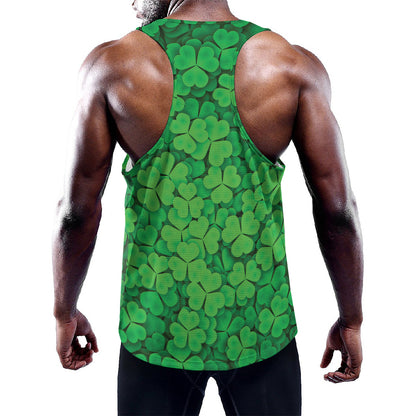 Green Clover St. Patrick's Day Print Training Tank Top