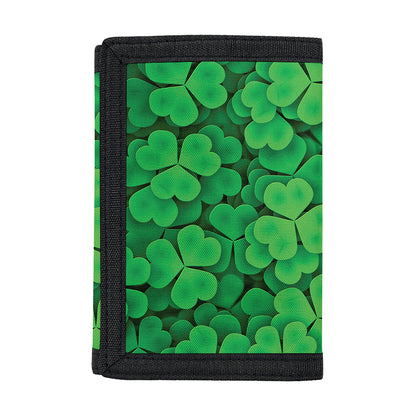 Green Clover St. Patrick's Day Print Trifold Wallet