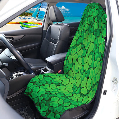 Green Clover St. Patrick's Day Print Waterproof Car Seat Cover