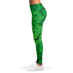 Green Clover St. Patrick's Day Print Women's Leggings