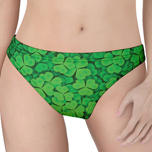 Green Clover St. Patrick's Day Print Women's Thong