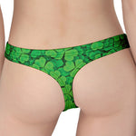 Green Clover St. Patrick's Day Print Women's Thong