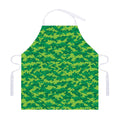 Green Digital Camo Pattern Print Adjustable Apron