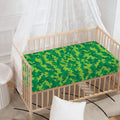 Green Digital Camo Pattern Print Baby Crib Sheet