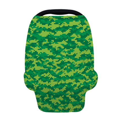 Green Digital Camo Pattern Print Baby Seat Cover