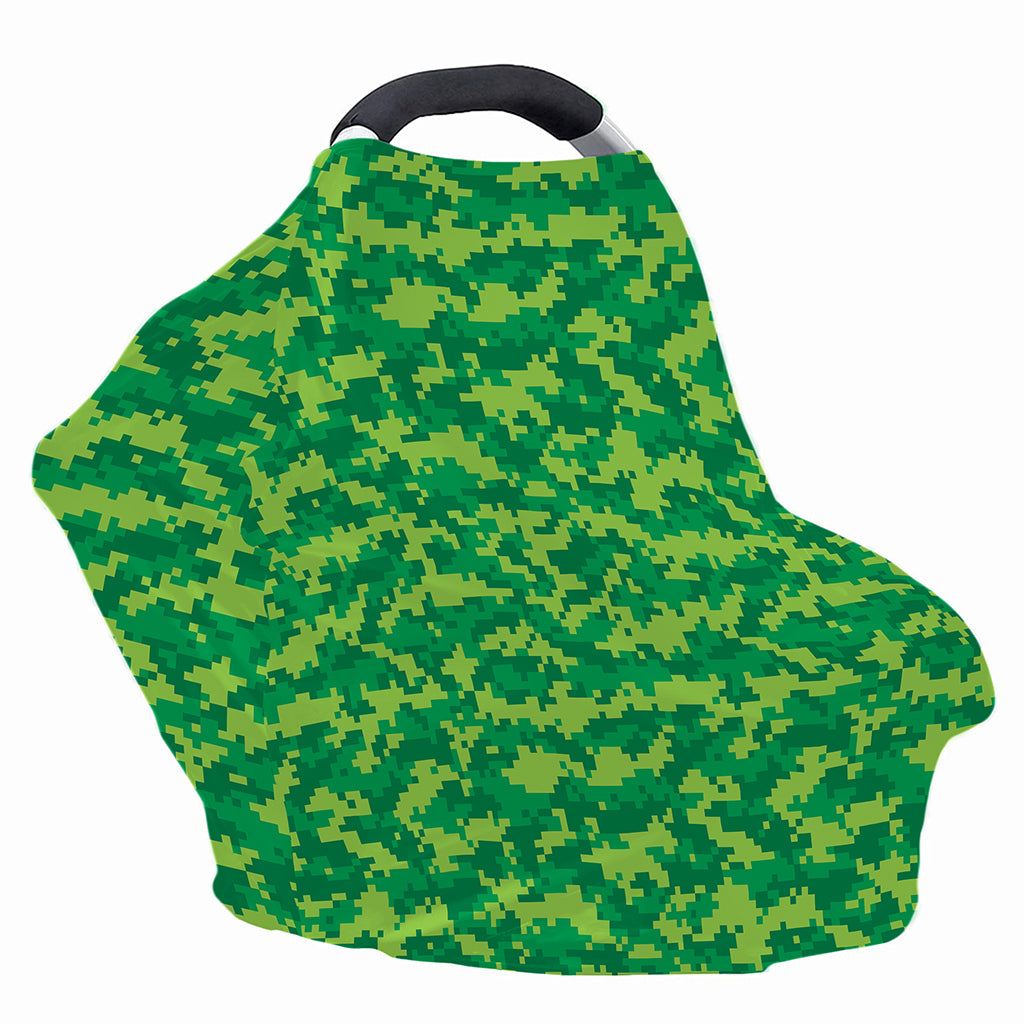 Green Digital Camo Pattern Print Baby Seat Cover