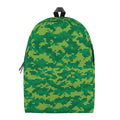 Green Digital Camo Pattern Print School Backpack