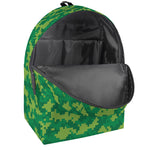 Green Digital Camo Pattern Print Backpack