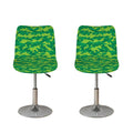 Green Digital Camo Pattern Print Bar Stool Covers