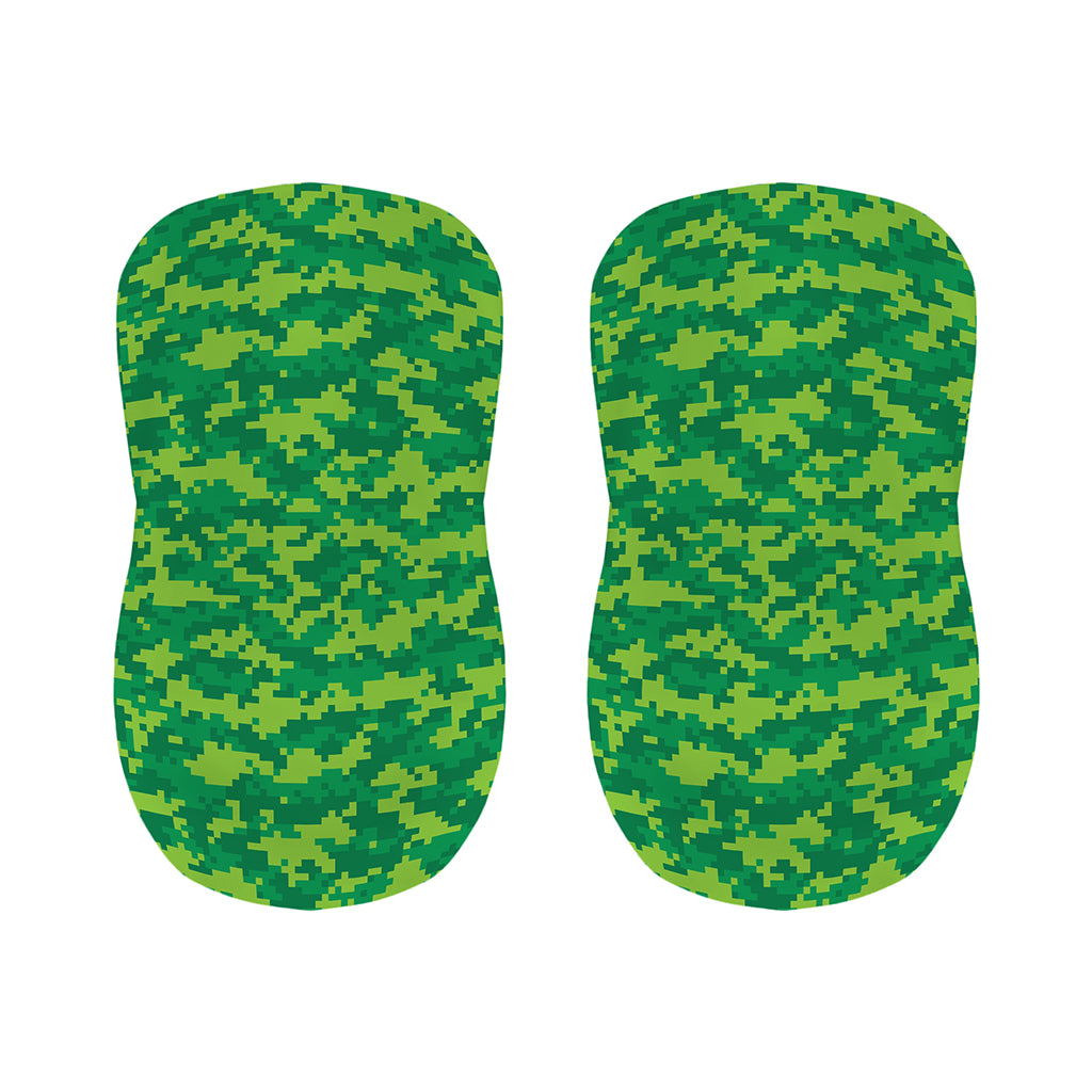 Green Digital Camo Pattern Print Bar Stool Covers