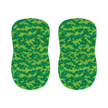 Green Digital Camo Pattern Print Bar Stool Covers