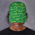 Green Digital Camo Pattern Print Baseball Cap