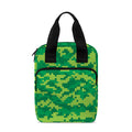 Green Digital Camo Pattern Print Bible Tote Bag