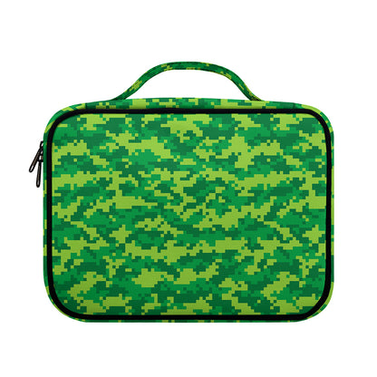 Green Digital Camo Pattern Print Briefcase Bible Bag