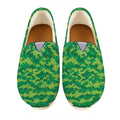 Green Digital Camo Pattern Print Casual Shoes