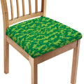 Green Digital Camo Pattern Print Chair Cushion Cover