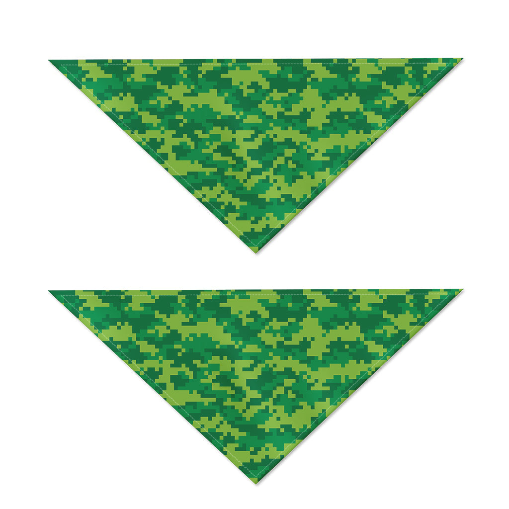 Green Digital Camo Pattern Print Dog Bandana