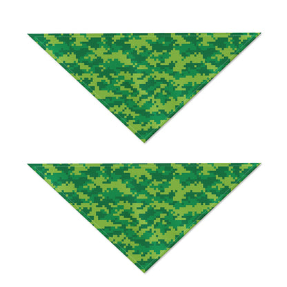 Green Digital Camo Pattern Print Dog Bandana