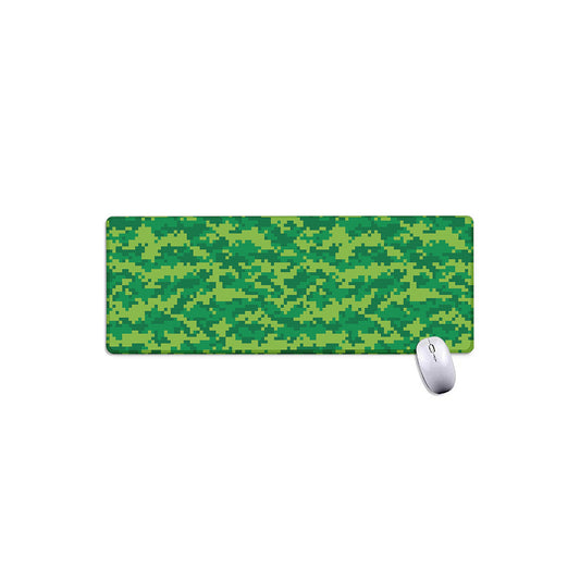 Green Digital Camo Pattern Print Extended Mouse Pad