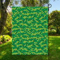 Green Digital Camo Pattern Print Garden Flag