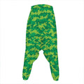 Green Digital Camo Pattern Print Hammer Pants