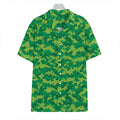 Green Digital Camo Pattern Print Hawaiian Shirt