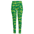 Green Digital Camo Pattern Print High-Waisted Pocket Leggings