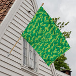 Green Digital Camo Pattern Print House Flag
