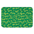 Green Digital Camo Pattern Print Indoor Door Mat