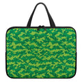 Green Digital Camo Pattern Print Laptop Sleeve With Handle