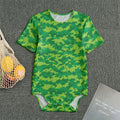 Green Digital Camo Pattern Print Men's Bodysuit