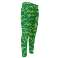 Green Digital Camo Pattern Print Men's Compression Pants