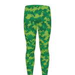 Green Digital Camo Pattern Print Men's leggings