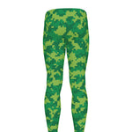 Green Digital Camo Pattern Print Men's leggings