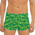 Green Digital Camo Pattern Print Men's Short Boxer Briefs