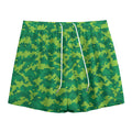 Green Digital Camo Pattern Print Mesh Shorts