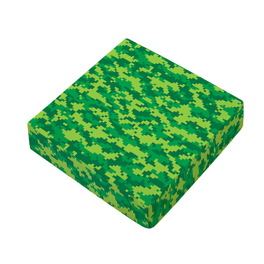 Green Digital Camo Pattern Print Outdoor Seat Cushion Cover